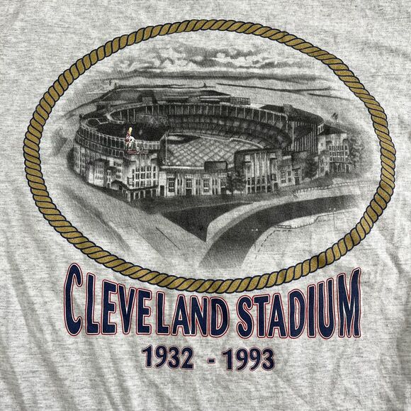 Vintage 1994 Indians Park/Cleveland Stadium T Shirt Nutmeg Made in USA XL - Picture 5 of 8
